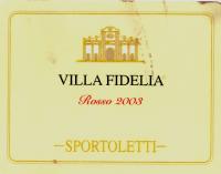 2007 Sportoletti Villa Fidelia Rosso