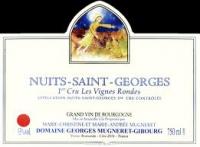 2011 Mugneret Gibourg Nuits St Georges 1er Vigne Rondes